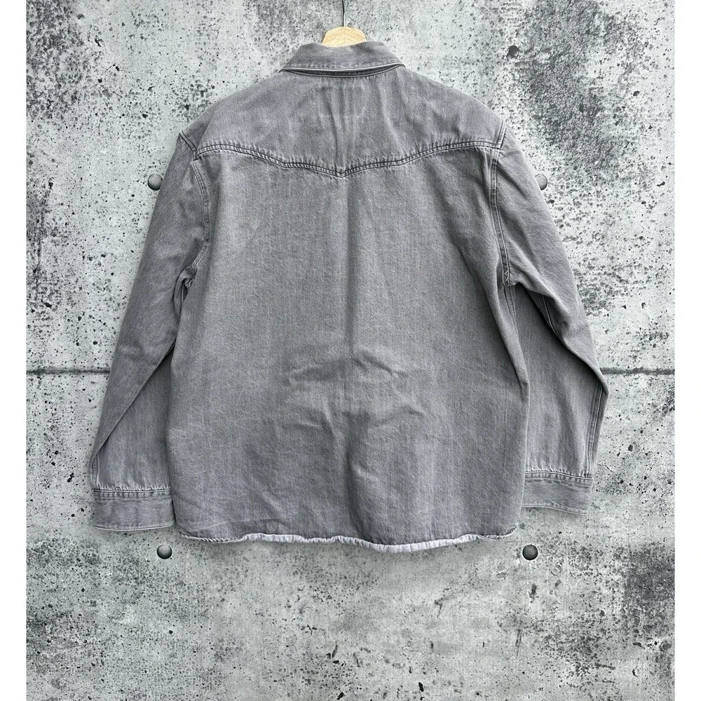 Howler Brothers Dust Up Denim Jovi Gray Pearl Snap Button Western Size XL - Picture 5 of 5
